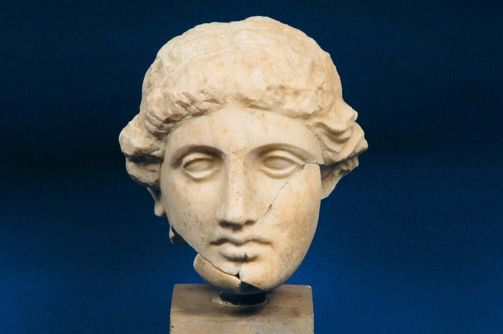 Marble female head