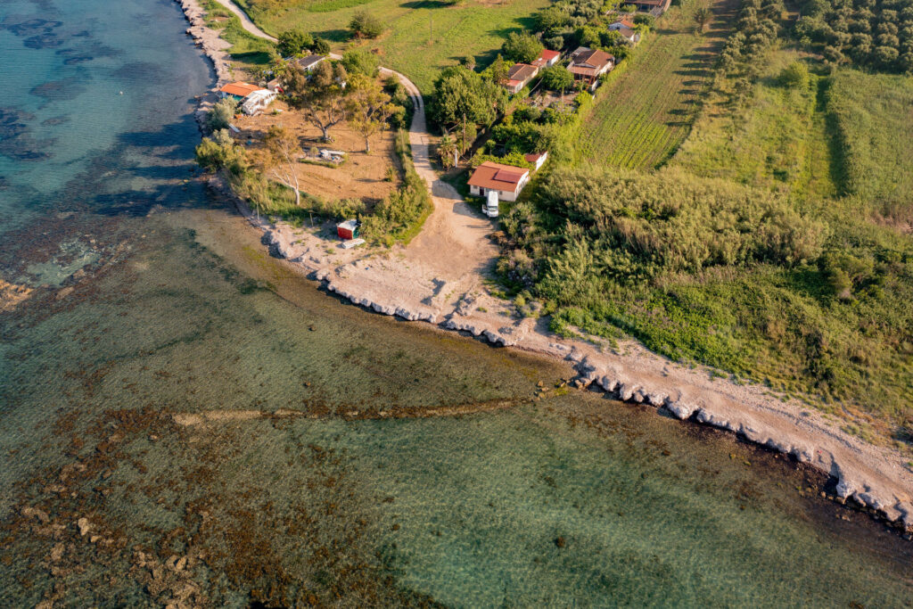 Remains of the ancient harbour installations at Kyllini